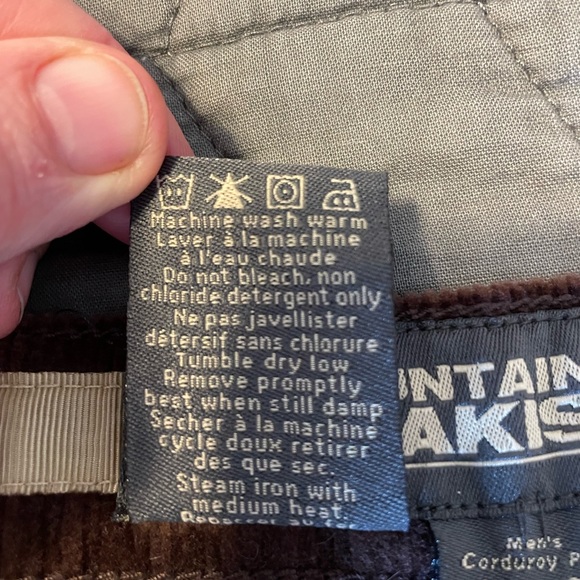 MENS Mountain Khakis corduroy pants, 38"x34" EUC, rich brown gussetted crotch - Picture 9 of 11